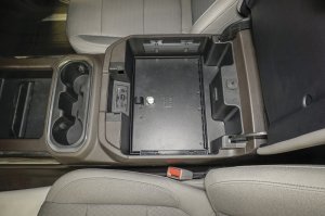 GMC Sierra 1500 Console Safe - Tuffy Products - W/ Keyed Lock - Black - `19-`24